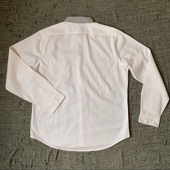 EXPRESS Collar contrast Long Sleeve Button Down - Picture 2 of 8